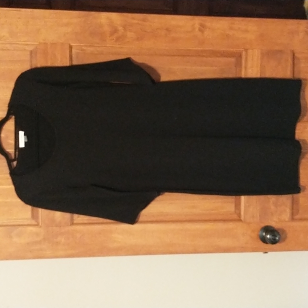 Calvin Klein women's size M 3/4 angular sleeves knitted black dress